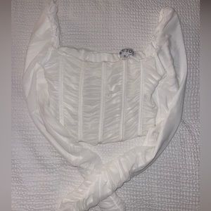 WHITE CORSET LONG SLEEVE